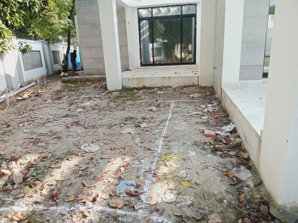 Outdoor layout and landscaping preparation